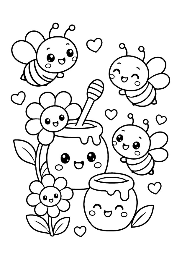 Kawaii Bee Friends