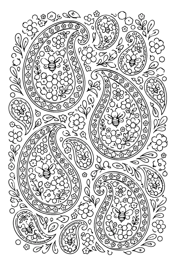 Paisley Bee Blossoms