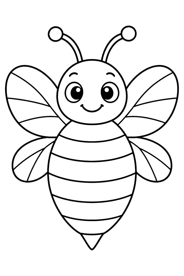 Patterned Bee Outline