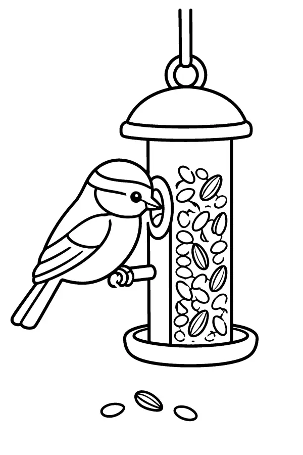 Bird At The Feeder