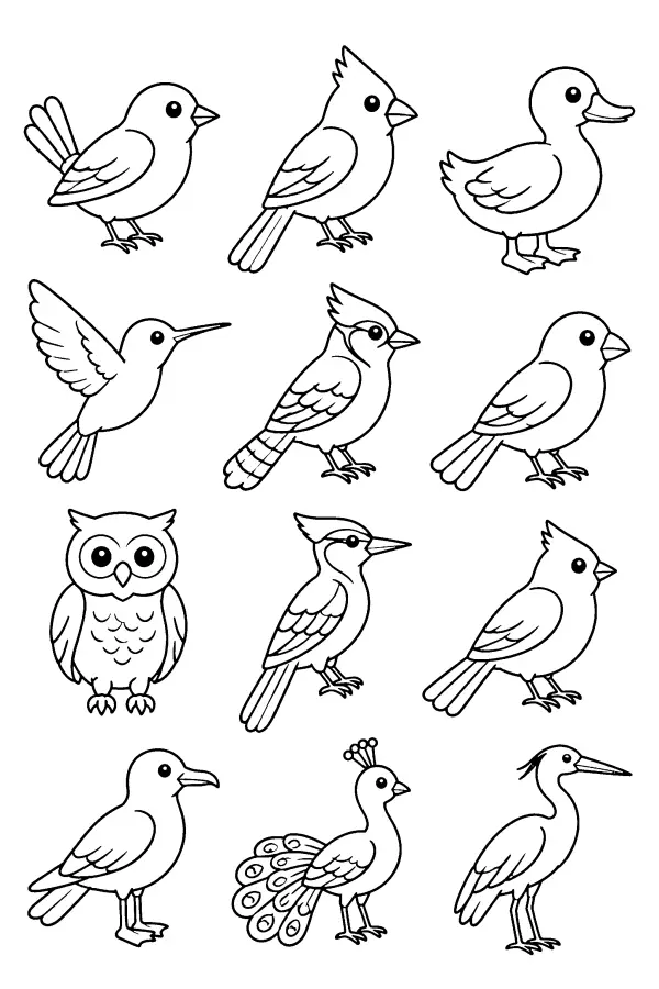 Bird Shape Grid