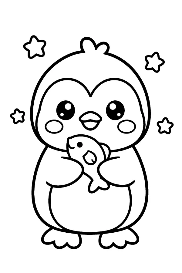 Cheerful Penguin Stars