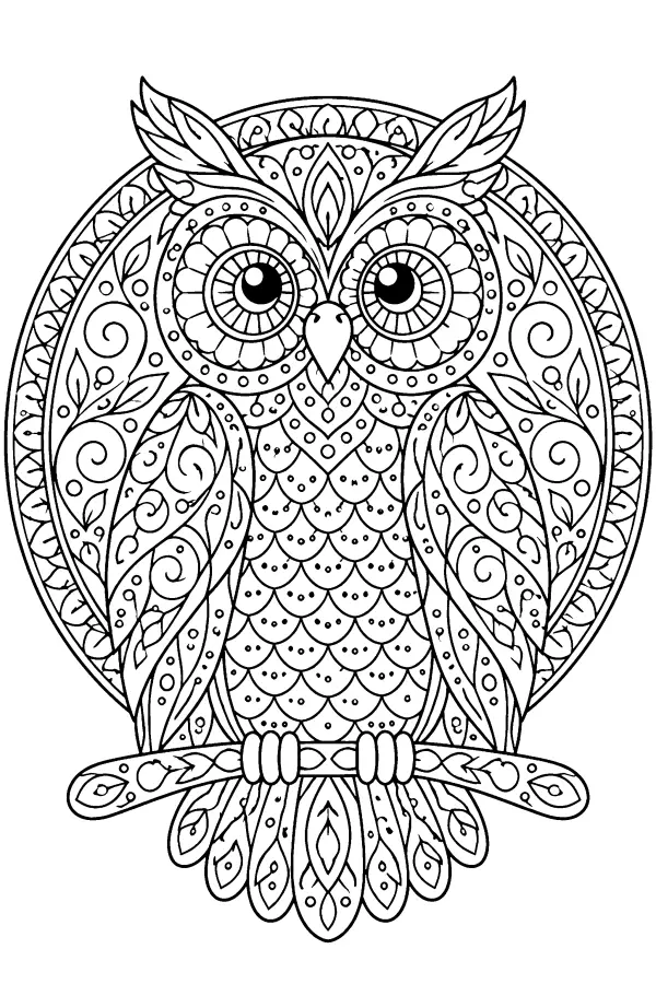 Decorative Owl Medallion