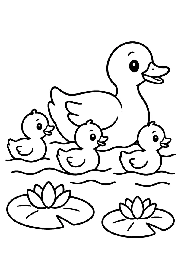 Duck Family Pond