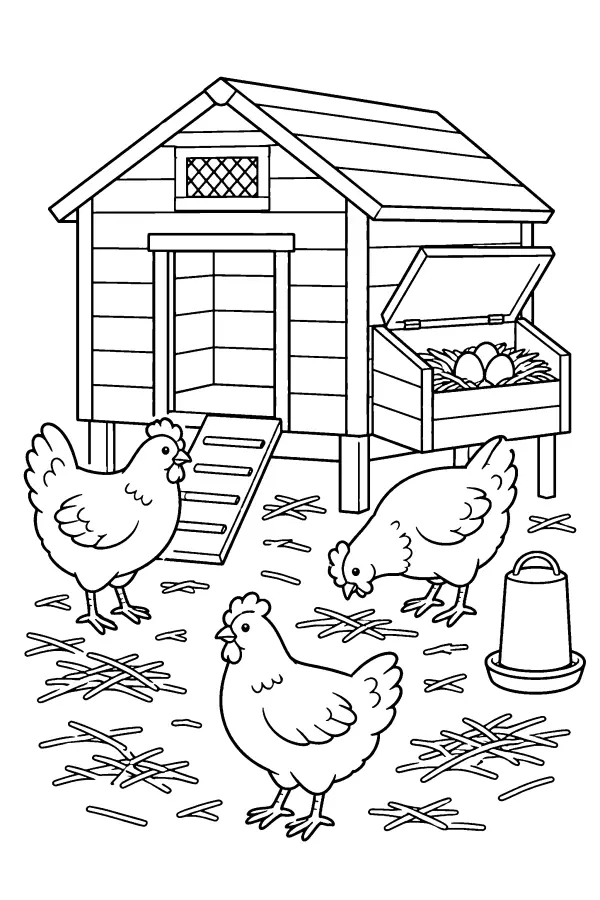 Hen Coop Scene