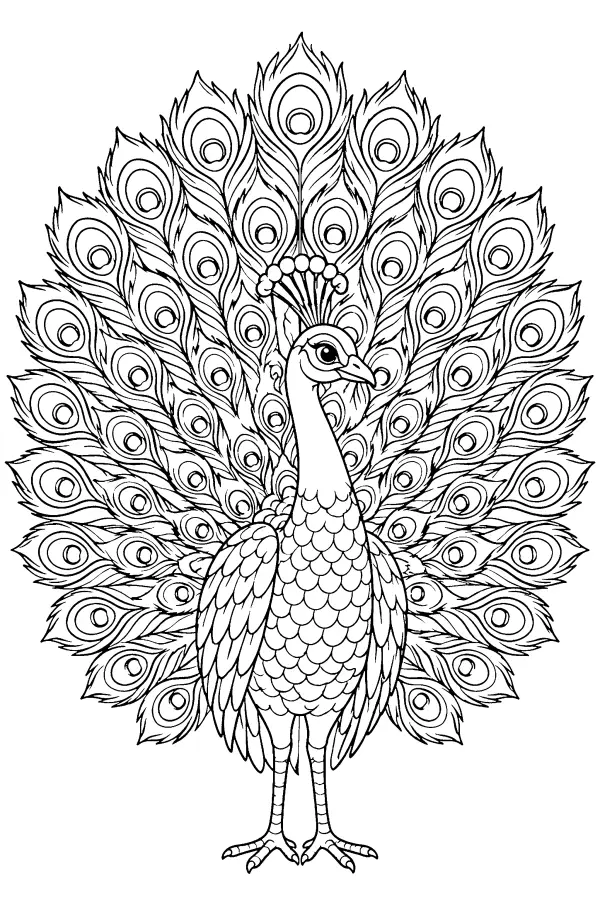 Majestic Peacock Fan