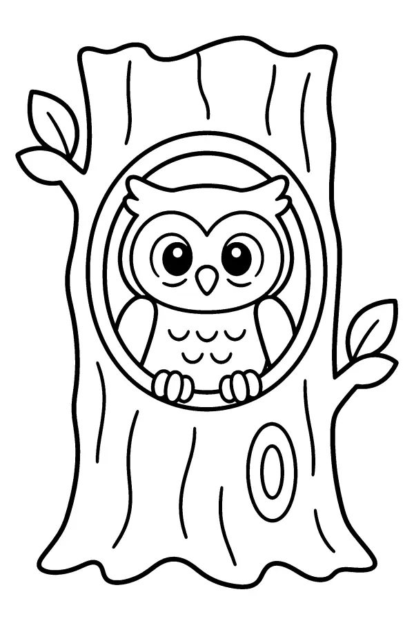 Owl In A Tree