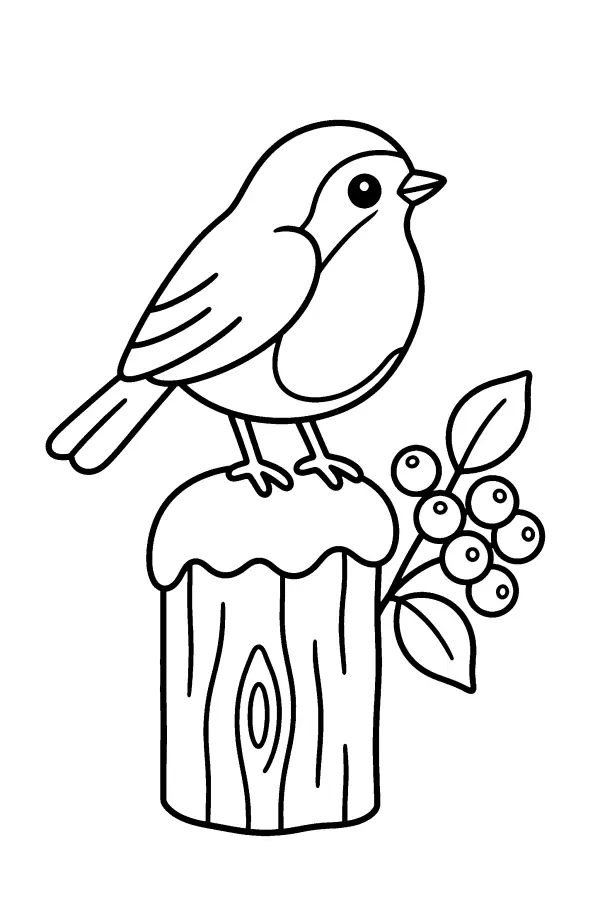 Robin On A Post