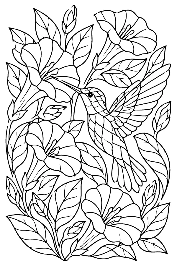 Stained Glass Hummingbird