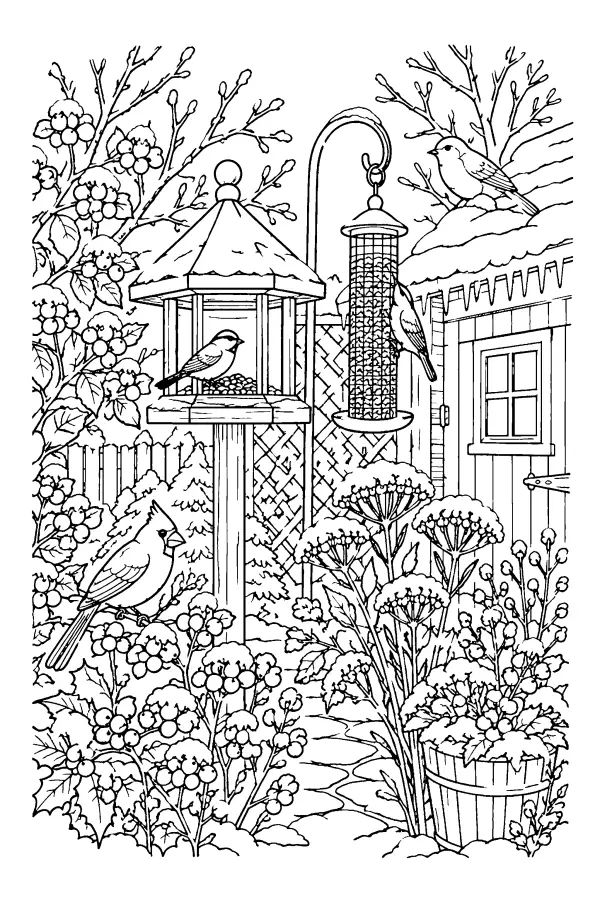 Winter Garden Birds