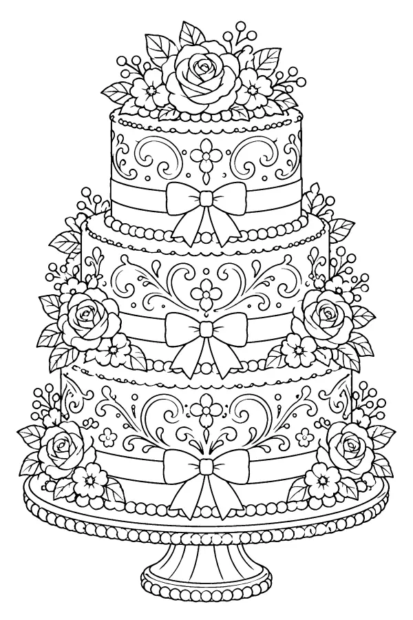 Ornate Tiered Cake