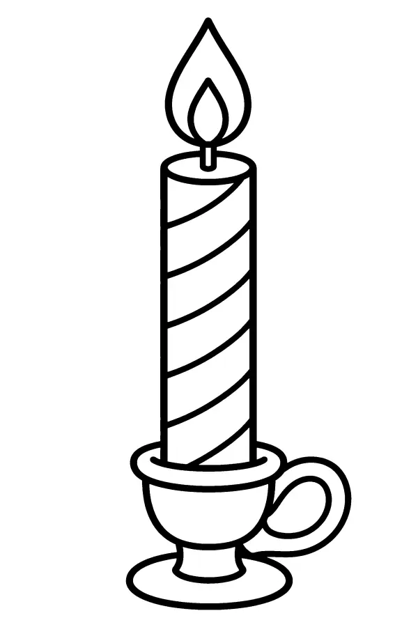 Striped Candle Cup