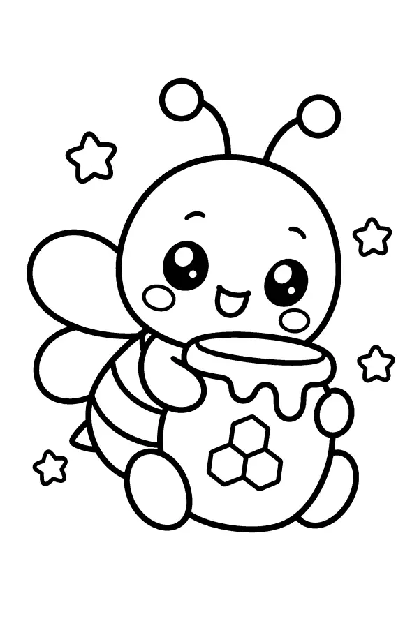 Bee And Honey Pot
