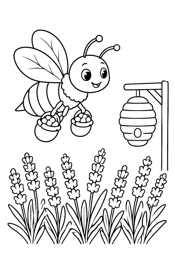 Bee By Lavender