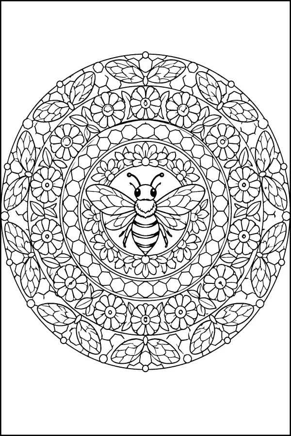 Bee Mandala Bloom