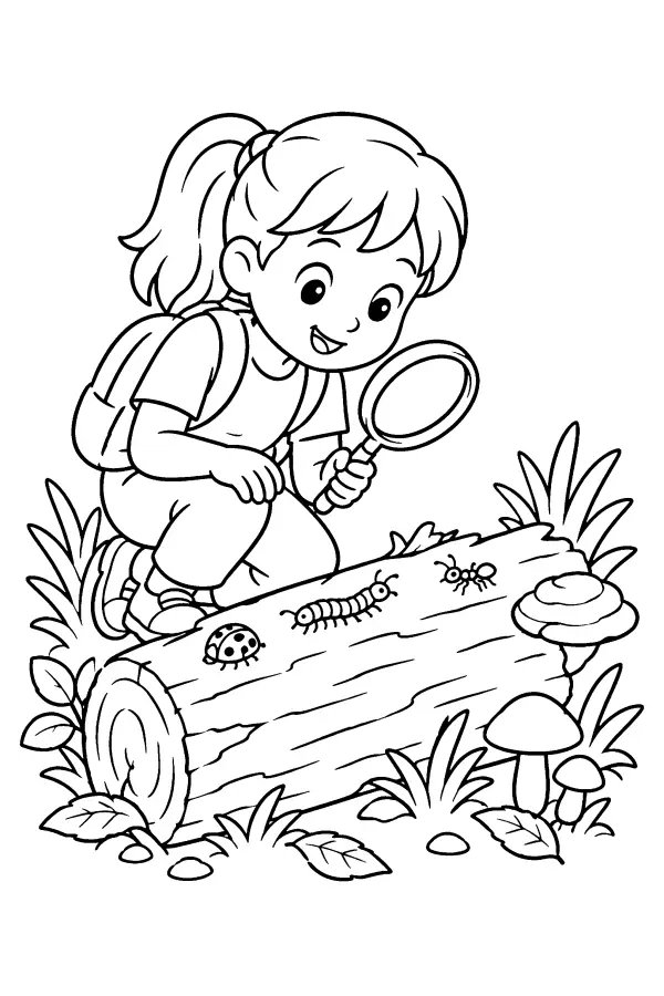 Child On Log