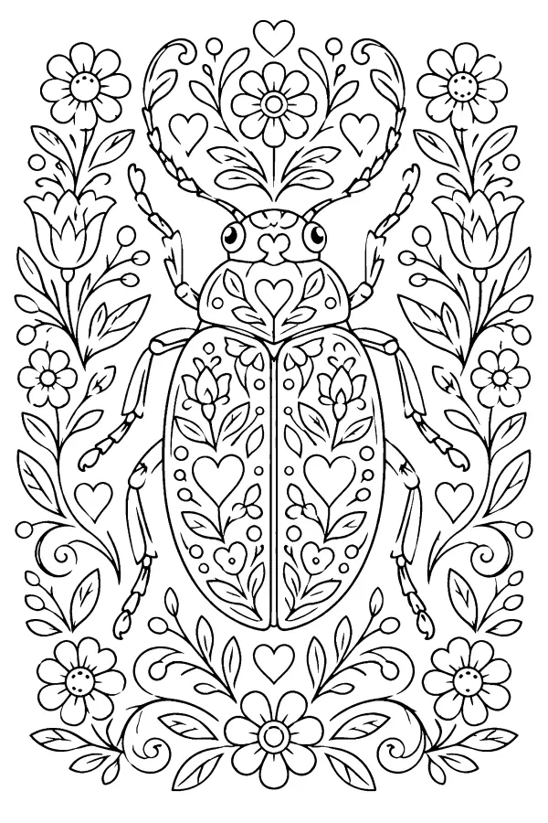 Floral Beetle Crest