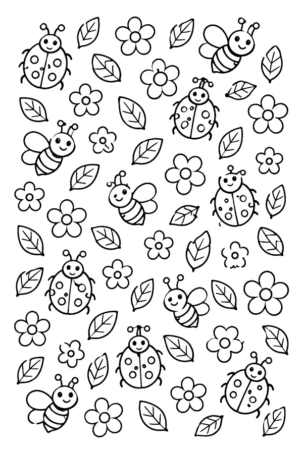 Ladybugs Bees And Blooms
