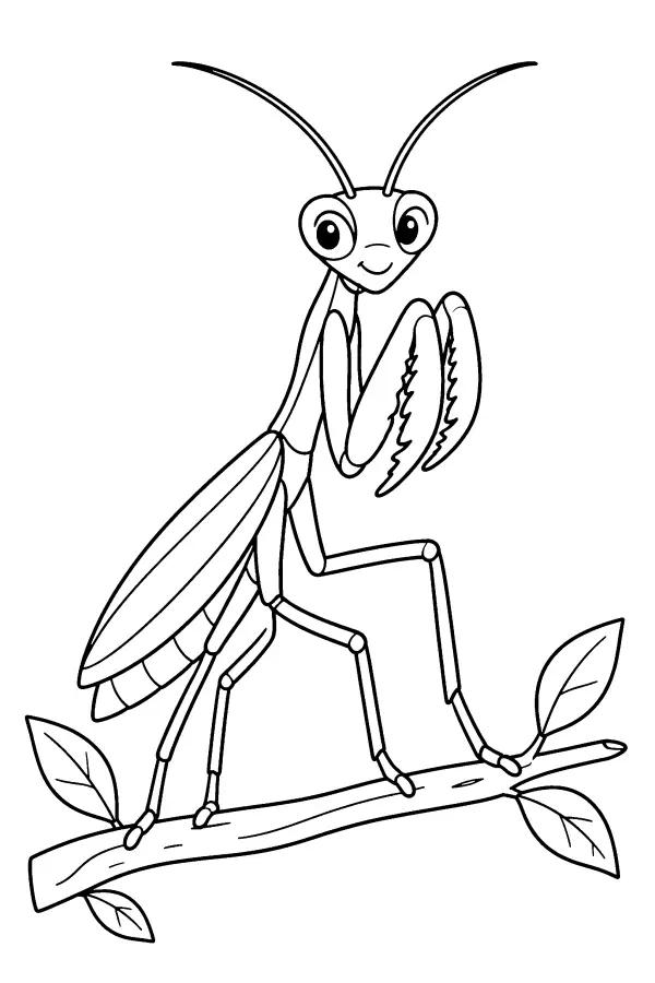 Mantis On Twig
