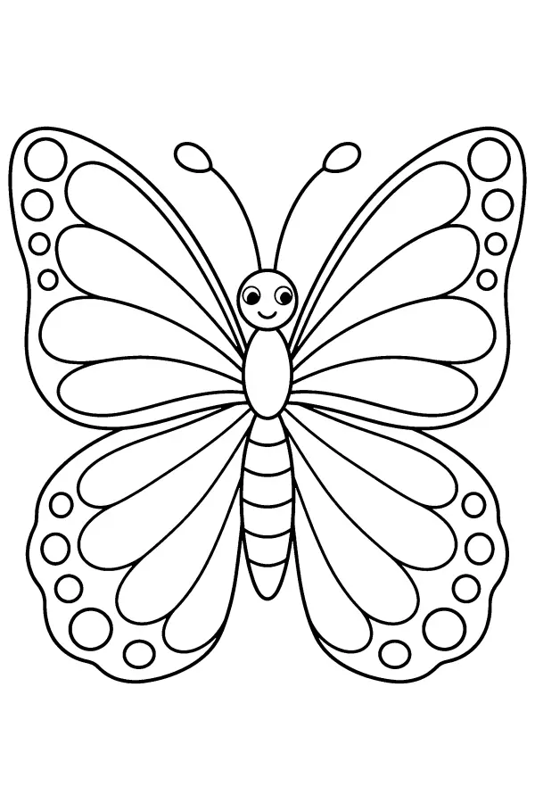 Patterned Butterfly Outline