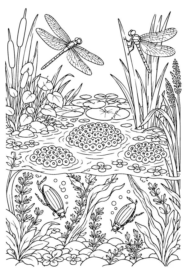 Pond Edge Scene