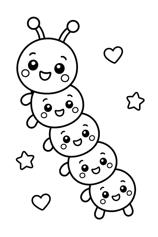 Smiling Caterpillar Faces
