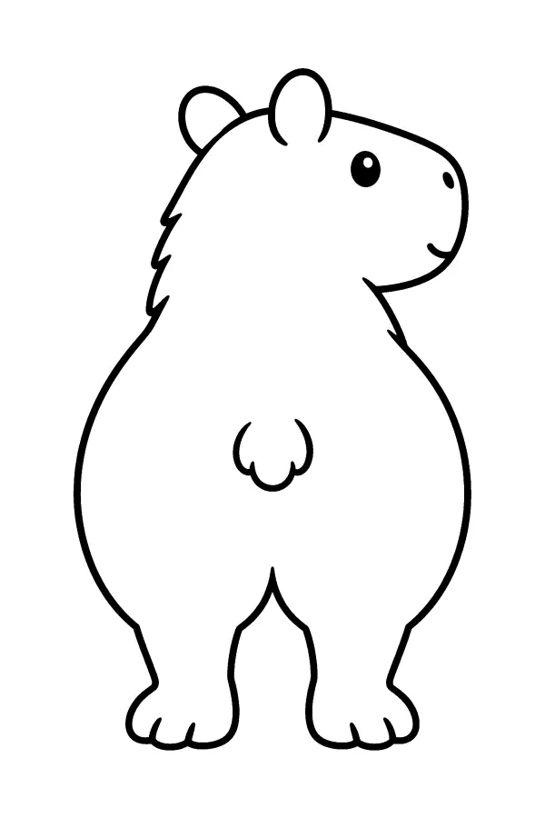 Back View Capybara