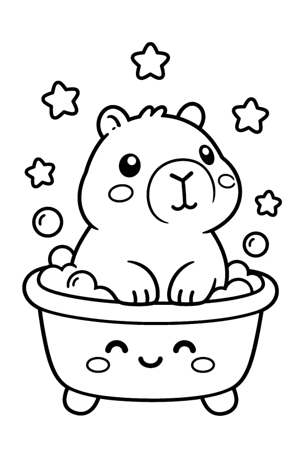 Capybara Bath Stars