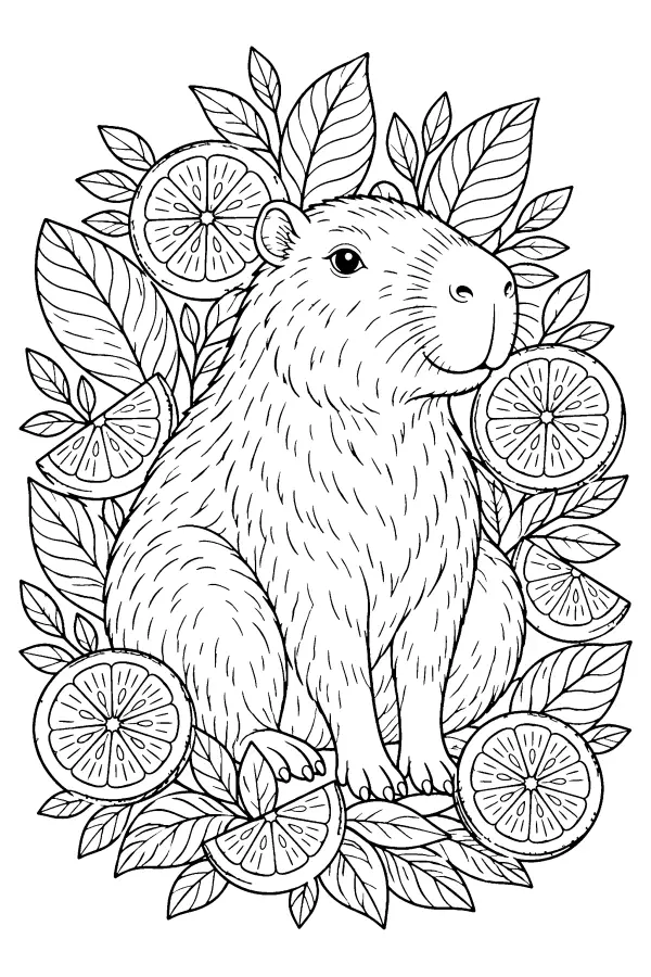 Capybara Citrus Frame