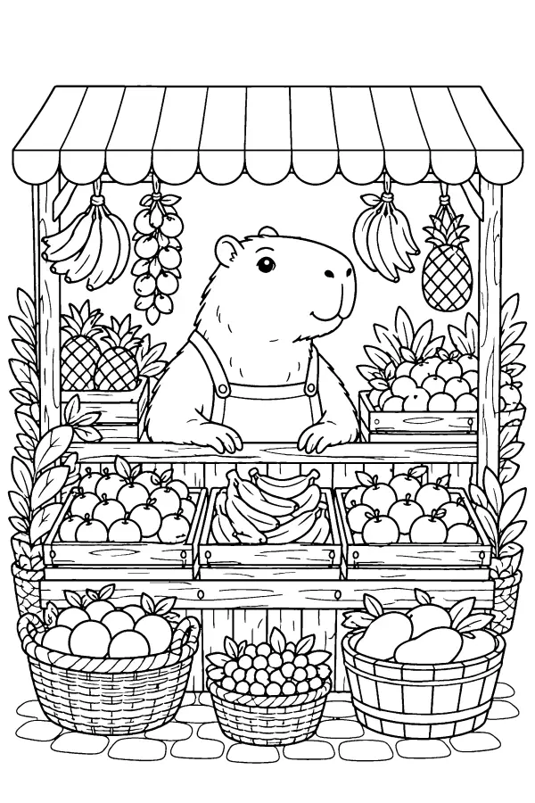 Capybara Fruit Stall