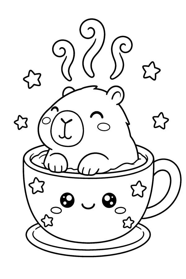 Capybara Tea Time