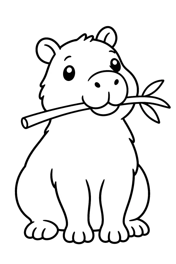 Capybara With Stalk