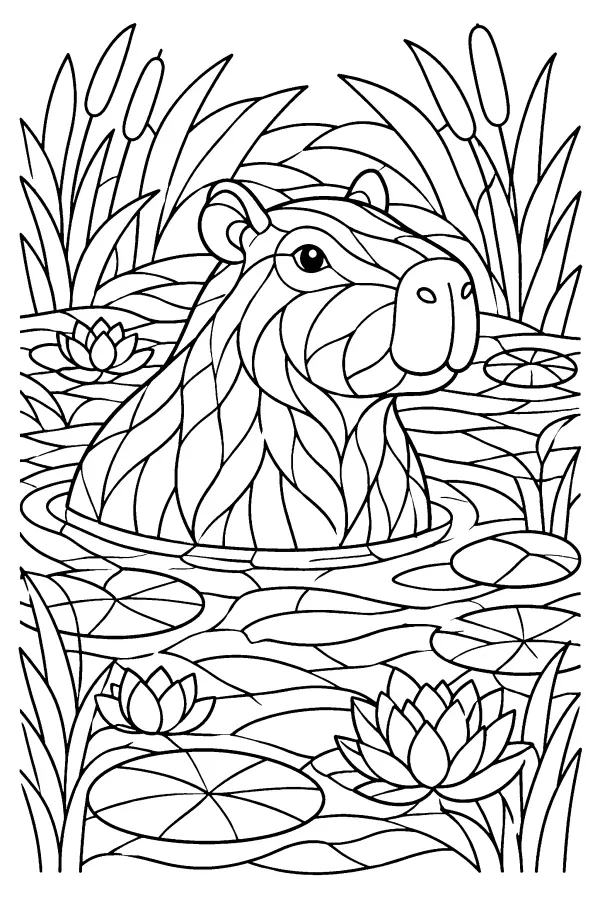 Stained Glass Capybara