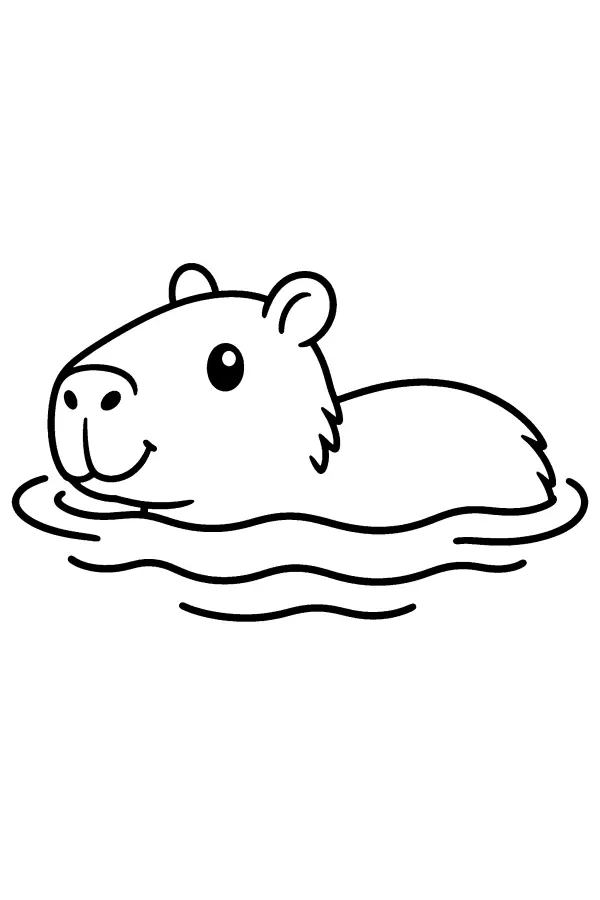 Swimming Capybara