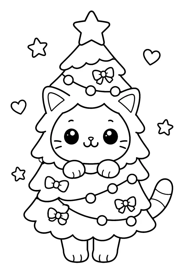 Christmas Tree Cat