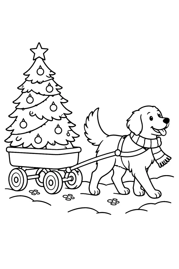 Dog Pulling Tree