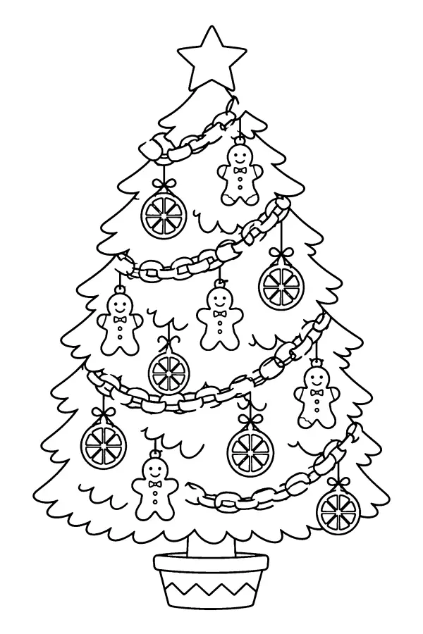 Gingerbread Garland Tree