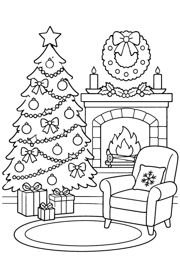 Holiday Fireplace Room