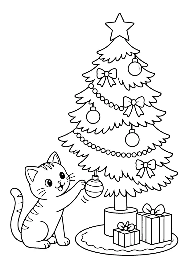 Kitten With Ornament