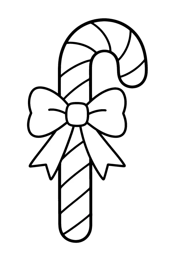 Candy Cane Bow