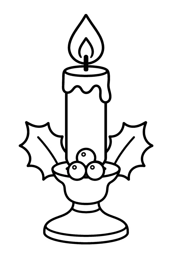Holly Candle Stand