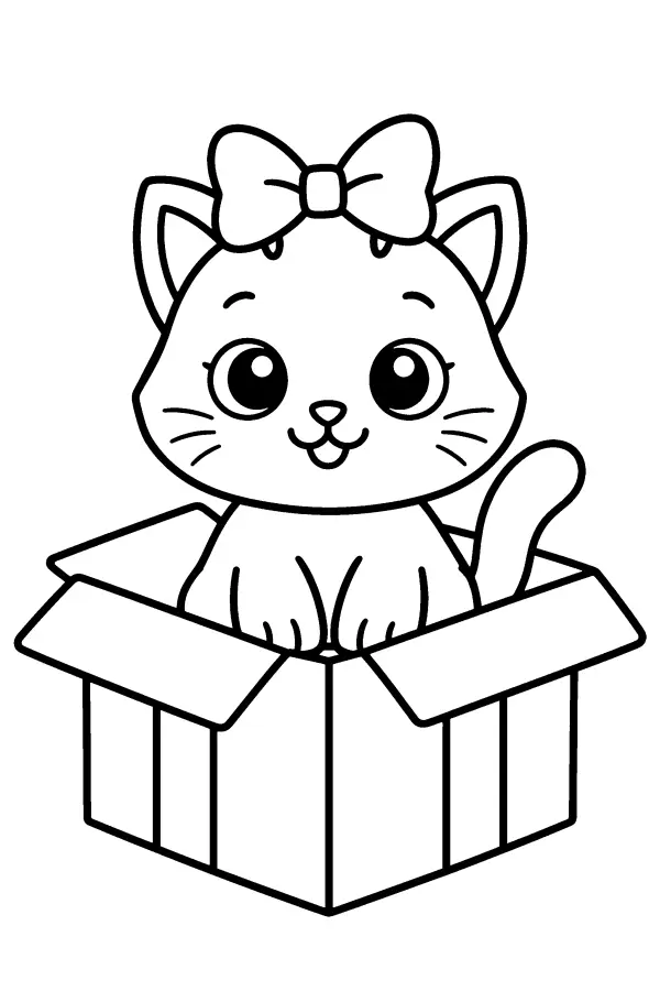 Kitten in a Gift Box