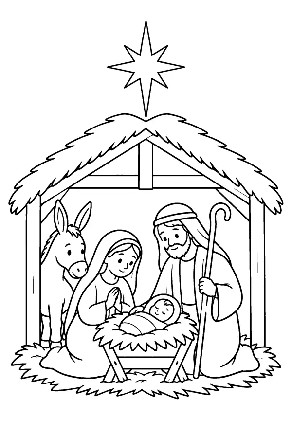 Nativity In The Stable