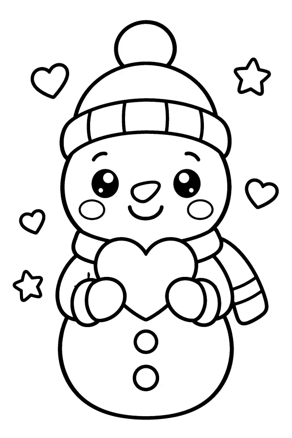 Snowman With Heart