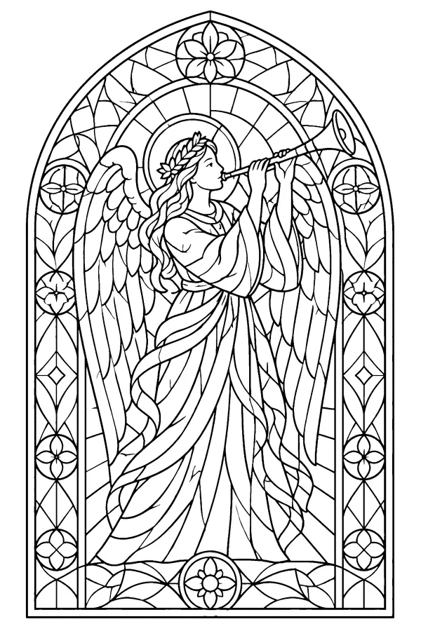 Trumpet Angel Window