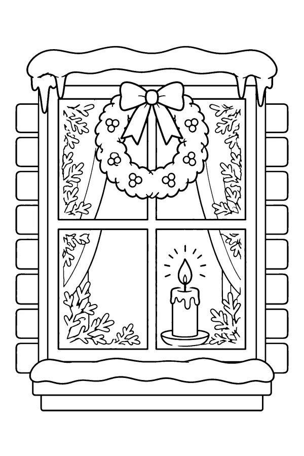 Wreath Window Glow