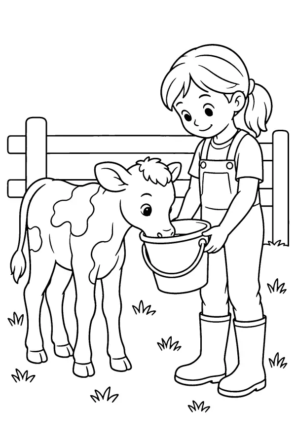 Calf And Bucket