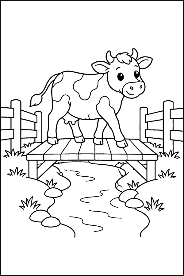 Cow On Bridge