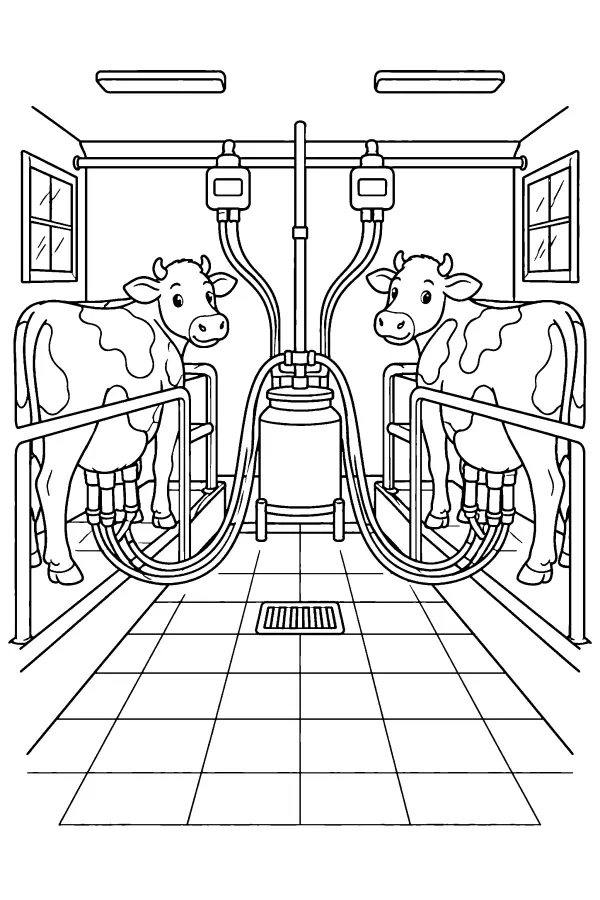 Dairy Parlor Scene