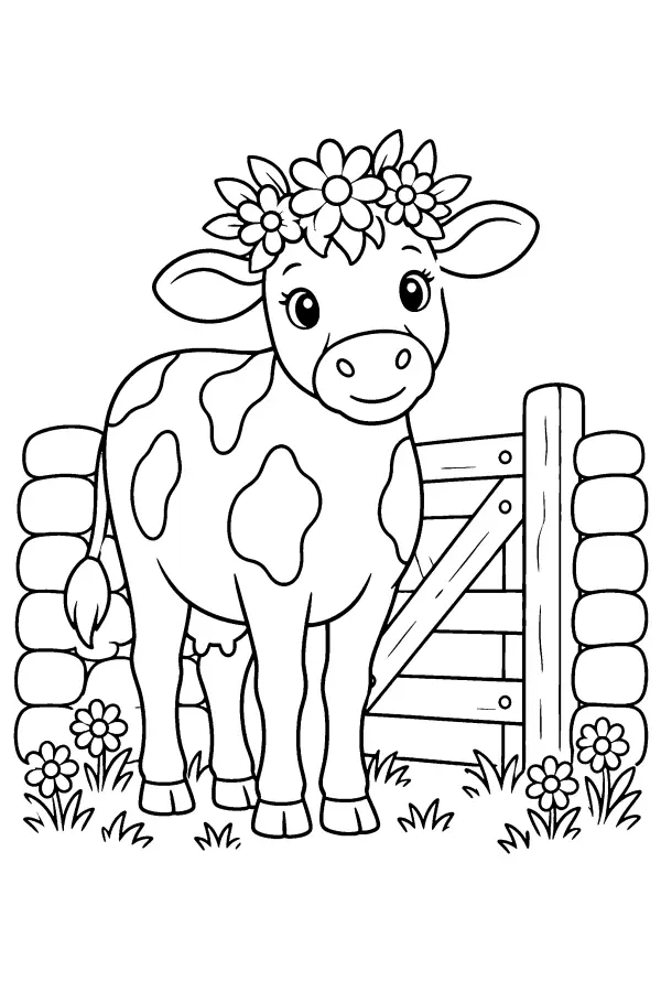 Flower Crown Cow
